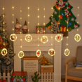 thumbnail image 1 of Guirnalda de luces navideñas para ventanas, decoración navideña para interiores, cortina de luces navideñas, colgante navideño, decoración de ventanas con guirnalda LED, cortina de luces LED de 120 8, 1 of 5
