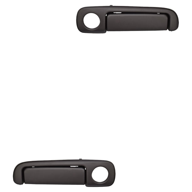 Par de MANIJAS PUERTA EXTERIOR HUSHAN 1996 al 1997 FORD Delanteras Negro Plástico