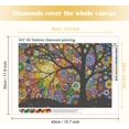 thumbnail image 2 of Kits de pintura de diamante 5D por números, imágenes de diamantes de imitación, manualidades, decoración de la pared del hogar, árbol colorido geométrico, 30x40cm, 2 of 5