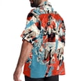thumbnail image 3 of Football Men's Short Sleeve Button Down Beach Shirts, Casual Printed Summer Unisex Tops, 3 of 6