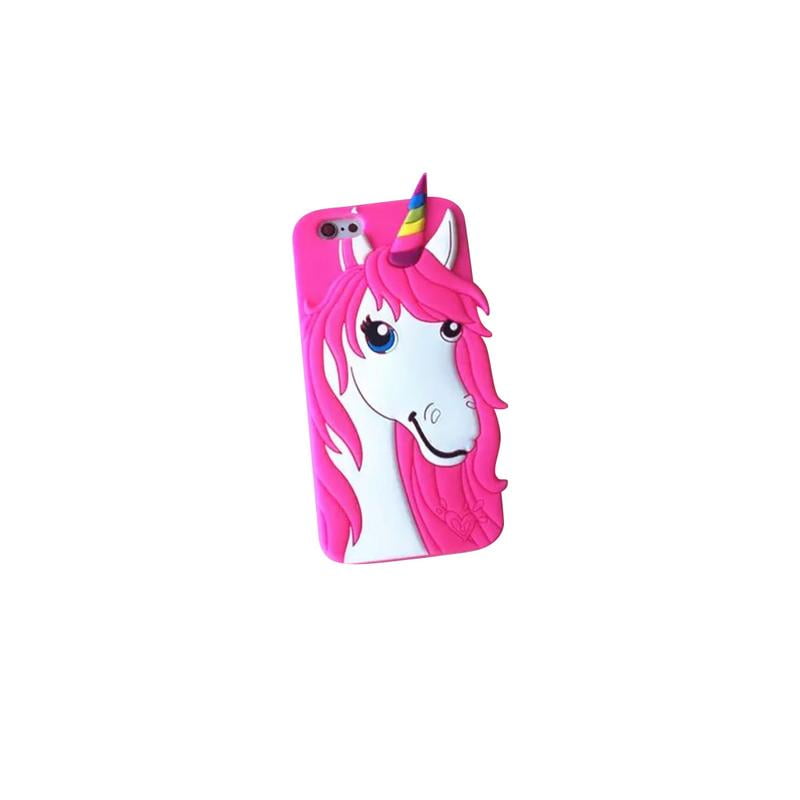 3D Soft Silicone Unicorn CasePink(Iphone 7 Plus)