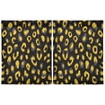 thumbnail image 2 of Yellow Leopard Pattern Tier Curtains Tier Kitchen Living Room Bedroom Balcony 2 Panels 27x24 Inch, 2 of 9