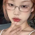 thumbnail image 3 of Y2K +4.0 Harajuku Small Square Frame Glasses Women Retro Metal Eyeglasses Clear Reading Spectacle Blue Light Blocking Eyewear 200 100|https://ae01.alicdn.com/kf/S0ce6fe12469d46c69de9972304c98322l.jpg, 3 of 4