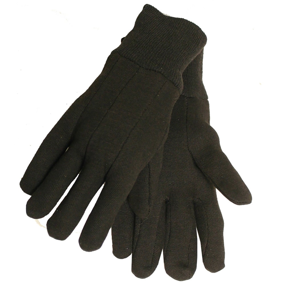 Expert Gardener Men's Brown Jersey 3 Pack of Gloves, Large