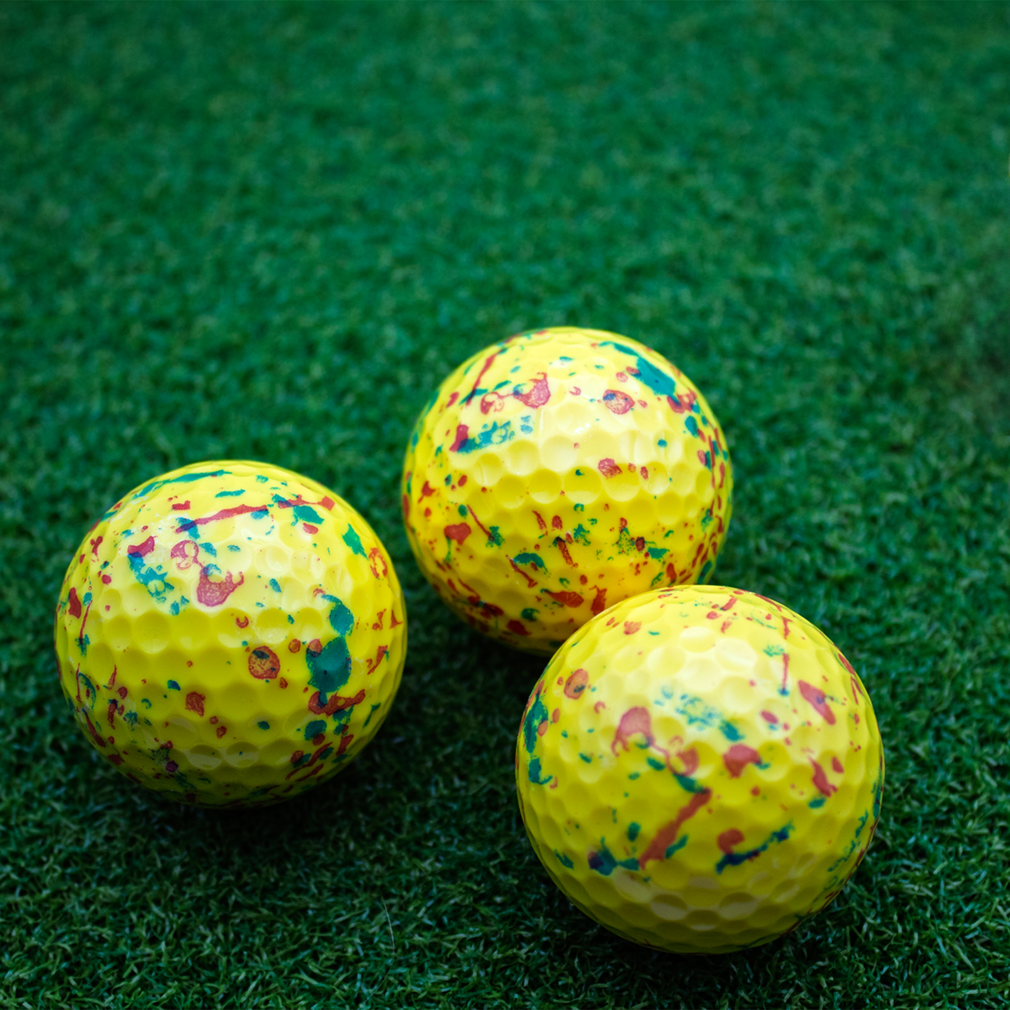Yellow Confetti Golf Balls, 12 Pack by GBM GOLF