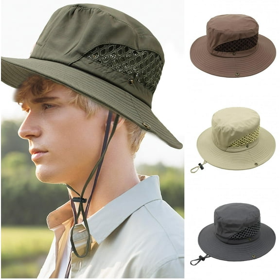 Shenmeida Sun Hat for Teens UV Wide Brim Cotton Hat for Hiking Fishing Safari