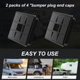 thumbnail image 6 of NUAHRHY 2Pcs 4" RV Bumper End Cap for Camper and Travel Trailer RV Bumper Plug End Cap with Secure Latch, 6 of 6
