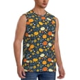 thumbnail image 2 of Bingfone Pumpkins And Sunflowers2 Pattern Men's Tank Tops Workout Sleeveless Tee Shirts Running Beach Tanks for Men-X-Large, 2 of 4