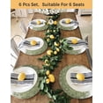 thumbnail image 4 of 13 Inch Round Placemats Set of 6, Sage Green Snowflakes Christmas Non Slip Heat Insulation PP Table Mats, Winter Xmas Snowflake Washable Place Mats for Kitchen Dining Party Table Decor, 4 of 7