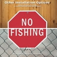 thumbnail image 6 of No Fishing (5 Pack) 10 inch X 10 inch Octagon Plastic Signs with Aluminum Mounting Stakes Weather Resistant UV Protected for Workplace Private Property and Construction Site Made in the, 6 of 8