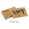 thumbnail image 5 of Inkdotpot 50 Cartes Postales Vierges RSVP Style Rustique Kraft à Inscription Imprimée 4"X6" Cartes de Réponse, Carte de Réponse RSVP pour Mariage, Shower Nuptiale, Shower de Bébé, 5 of 5