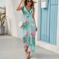 thumbnail image 6 of Flamingo Pattern Sleeveless Dress Woman Fashion Long Dresses Women's Summer Suit Dress 2025, 6 of 7