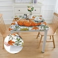 thumbnail image 2 of HAOXIT Rectangle Tablecloth, Fall Thanksgiving Pumpkin Waterproof Wrinkle Resistant Dinning Table Cloth Cover for Outdoor and Indoor 46*46, 2 of 7