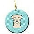 thumbnail image 2 of Carolines Treasures BB1160CO1 Checkerboard Blue Yellow Labrador Ceramic Ornament  3 in multicolor, 2 of 2