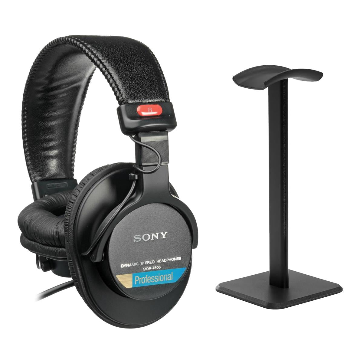 Sony MDR-7506 Professional Folding Headphones with Leather Earpads