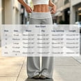 thumbnail image 4 of Women's Wide Leg Lounge Pants High Waisted Fold Over Striped Waistband Stretchy Loose Fit Palazzo Pants for Yoga Daily Wear Daily Travel Office, 4 of 8