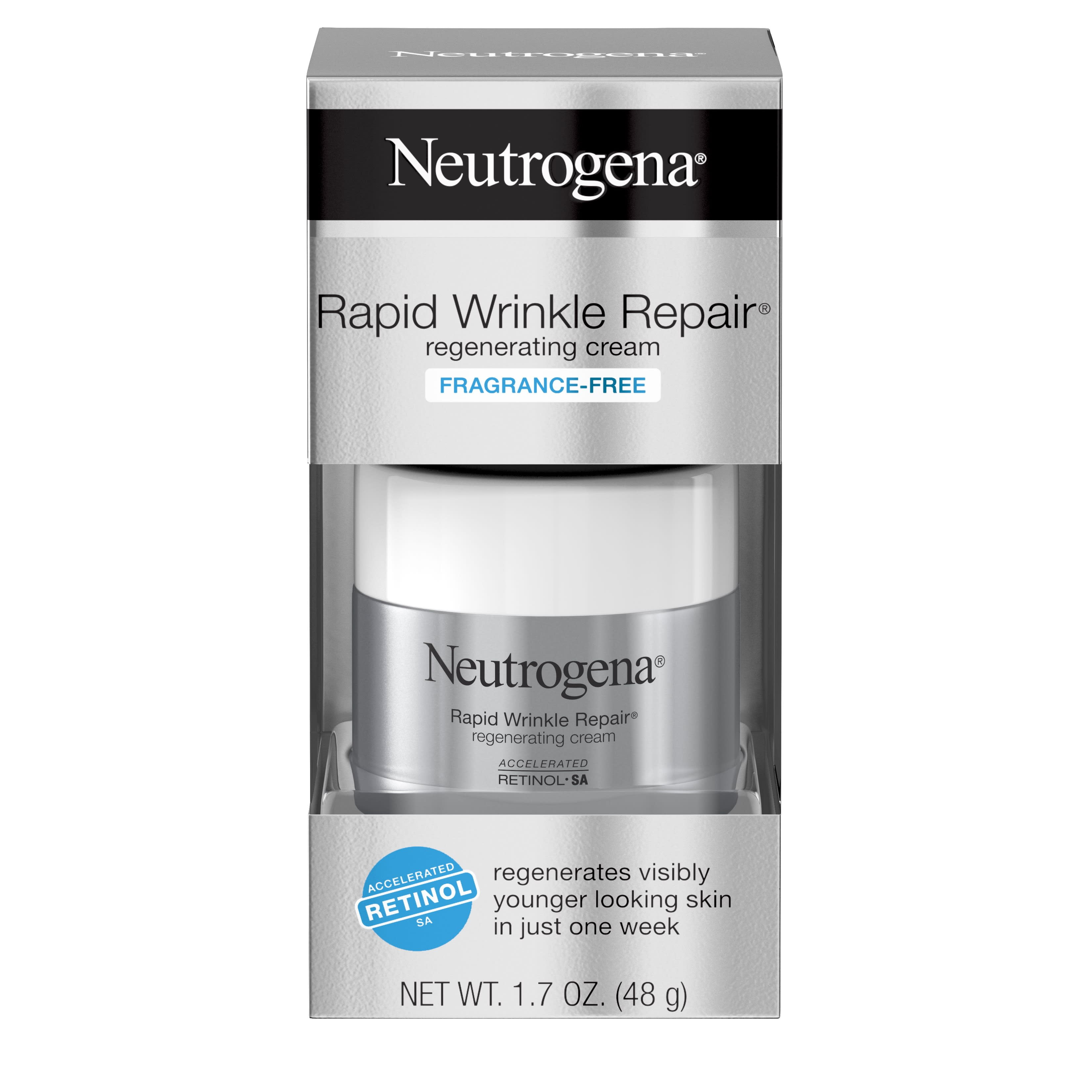 Neutrogena Rapid Wrinkle Repair Face Neck Cream With Retinol Anti Aging 1 7 Oz Walmart Com Walmart Com