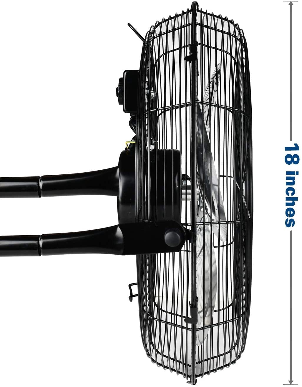 Simple Deluxe 18" High Velocity Floor Fan, 3-Speed Heavy Duty Metal Fan for Home, Commercial, Greenhouse, Indoor/Outdoor Use, Black