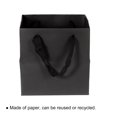 thumbnail image 4 of Uxcell 16x16cm Paper Gift Bag with Handle Storage Bag for Party Favor, Black 12 Pack, 4 of 5