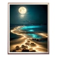 thumbnail image 1 of Luna Pintura Kits Adultos 5D Playa Arte Kits Principiantes DIY Ronda completa de perforación junto al mar Pintura con puntos Inicio Pared 15.75 X 11.81 Inch, 1 of 5