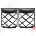 thumbnail image 1 of FONDOTIN 2Pcs Solar Energy LED Fence Lamp Black with High Efficiency Solar Panel, 1 of 6