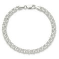 thumbnail image 5 of Diamond2Deal 925 Sterling Silver Polished 5mm Triple Rolo Charm Bracelet for Women 7", 5 of 8