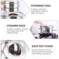 thumbnail image 2 of 1pc Stainless Steel Steamer Rack Steaming Pot Tray Round Steamer Stand (Silver), 2 of 7