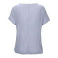 thumbnail image 3 of Summer Tops for Women Short Women Shirts Size Medium Medium T Shirt Womens Top Extra Long Summer Tee Shirts for Woman Tee Shirt Loose Casual Walking T Short Sleeve Casual Light Purple L, 3 of 5
