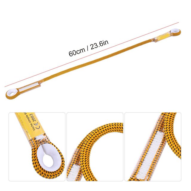 Cuerda de Seguridad para Escalada con rodamiento de Anillo(60CM-Yellow) EOTVIA NO