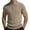 Beige, variant on Men's Knit Cable Knit Textured Short Sleeve Collared Polo Shirt, Casual Slim Fit Top, Breathable Knitwear for Smart Casual Style and Everyday Wear White S