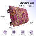 thumbnail image 5 of Paisley Lumbar Pillow, Vivid Design with Flowers Dots Leaves and Ornamental Patterns Art Print, Soft Back Cushion for Office Chairs with Adjustable Straps, 14" x 13", Multicolor, by Ambesonne, 5 of 7
