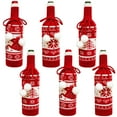 thumbnail image 5 of Rosnek Christmas Wine Bottle Cover, Christmas Wine Bottle Sweater Covers Outfits Decor with Snowflake, Reindeer, Tree Pattern, Bottle Coat Xmas Party Decoration, 5 of 6