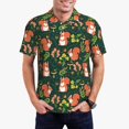 thumbnail image 3 of Balery Forest Squirrel Printed Men’s Short Sleeve Polo Shirt, Midweight Men's Shirt,Golf Polo shirts -X-Large, 3 of 9
