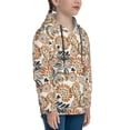 thumbnail image 3 of Fotbe Floral Paisley Pattern Youth Pullover Hooded Sweatshirt, Boys Hoodie, Kangaroo Pocket Hoodie for Kids Girls -Small, 3 of 6
