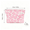 thumbnail image 2 of Large Cosmetic Bag for Women, Cute Floral Makeup Pouch with Zipper, Water Resistant Polyester Travel Toiletry Organizer for Skincare Stationery, Blue, 2 of 5