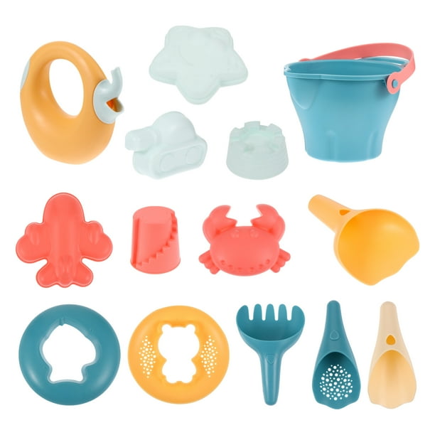 14pcs / set Niños Juguetes de playa Juguetes de agua creativa Conjunto de moldes de arena prácticos