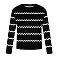 thumbnail image 4 of Zylanna Men's T-Shirts Tee, Crew Neck Stretchy Striped Long Sleeve Casual Tops for Man Black, 4 of 4
