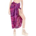 thumbnail image 2 of HAPPY BAY Women's Bikini Sarong Swimwear Swim Cover up Skirt Summer Wraps Swimsuit Beach Wrap Coverups for Women Beachwear One Size Tie Dye, Pink, 2 of 5