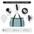 thumbnail image 4 of Fotbe Teal turquoise shell Bolsa de Viaje con Estampado, Bolsa de Fin de Semana para Mujer con Compartimento para Zapatos, Bolsa de Gimnasio con Bolsillo Húmedo, 4 of 7
