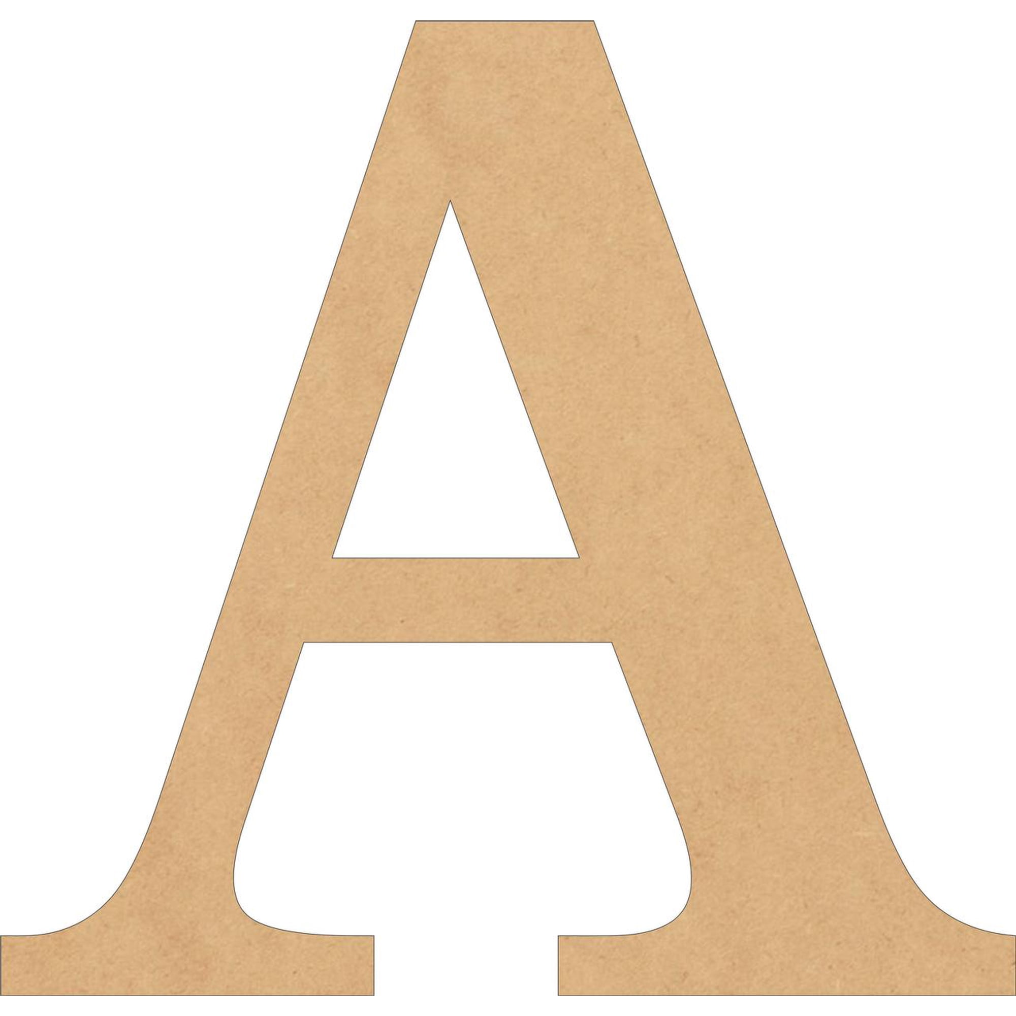 Unfinished MDF Wood Letters, Blank DIY 10'' Tall Craft A, DIY