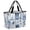 Navy, White, Sky, variant on Tropical Plants Beach Bag for Women, Large Breathable Mesh Beach Tote Bag, Summer Palm Trees Pineapple Leaves Retro Yellow Sandproof Lightweight Travel Bags for Vacation Picnic Swimming Pool