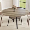 thumbnail image 6 of Huisuilinss Round Dining Table For 4-6 People,47" Farmhouse Circle Kitchen Table,Modern Round Dining Room Table,Round Dinner Table With Storage Shelf For Kitchen Living Room (Table Only), 6 of 7