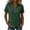#01 Army Green, variant on Women's Short Sleeve Collared Blouses, Casual Spread Collar Shirts, Solid Regular Fit Tops, for Daily Work, Travel, Spring Summer, Green M