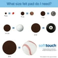 thumbnail image 6 of Softtouch 1" Round Self Stick Furniture Felt Pads Brown, 160 Pack, 6 of 8