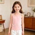 thumbnail image 3 of Fancifize 2 Pack Girls Ribbed Knit Tank Tops Cotton Scoop Neck Sleeveless Cami Undershirts for Kids, 3 of 6