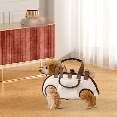 Dog Lift Harness  Portable Pet Carrier Bag  Dog Sling for Small and Medium Cats Dogs  Travel Safety Harness  Small Dog Sling Carrier for Outdoor  Puppy Essentials (Khaki L)
