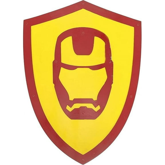 Armory Replicas Superhero Cosplay Shield Red & Yellow Painted Steel 24x18 20-Gauge Mild Steel with Belt Handle & Iron Roller Buckle Ideal for Costume Display & Reenactment