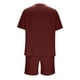 thumbnail image 5 of Traje Deportivo Perforado de los Hombres, Moda de Manga Corta Cuello Redondo de Ocio para el Desgaste Casual Y de Playa, Blusa Atlética de Poliéster Suave, 5 of 9