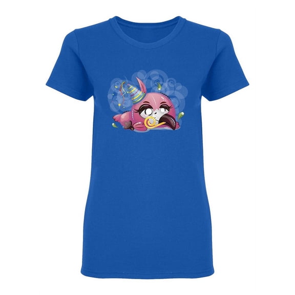 Cute Flamingo Shaped T-Shirt Women -Image by Shutterstock, Female Small