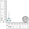 thumbnail image 3 of Gem Stone King 925 Sterling Silver Swiss Blue Topaz Pendant Necklace for Women | 1.07 Cttw | Gemstone November Birthstone | Round 4MM | With 18 inch Chain, 3 of 4